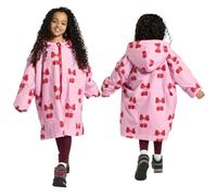 OHS Cherry Bow Dry Robe Boys Girls Coat, Oversized Waterproof Jacket Lightweight Fleece Lining Kids Changing Robe with Hood & Pockets Rain Coat Breathable Girls Clothing for Beach Outdoor, L/XL