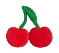 OHS Cherry Shaped Throw Pillow, Valentines Gifts Boucle Fabric Stuffed Plush Pillow for Sofa Bed Valentines Decorations Novelty Cushions Cute Room Decor Valentine Cushions, Red - 40 x 39cm