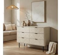 Ohs Chevron 6 Drawer Chest Of Drawers Cabinet Sideboard Storage Unit