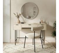 Ohs Chevron Wood Dressing Table 3 Drawer Vanity Makeup Desk