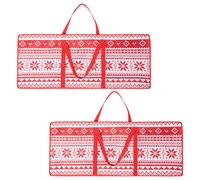 OHS Christmas 2 x Wrapping Paper Storage Organiser Nordic Xmas Gift Wrap Bag in Red OHS Red