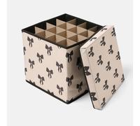 OHS Christmas Bauble Storage Box Festive Decoration Organiser 64 Slots in Cream OHS Cream