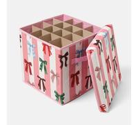 OHS Christmas Bauble Storage Box Festive Decoration Organiser 64 Slots in Pink OHS Pink