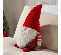 OHS Christmas Gonk Shaped Throw Pillow, Soft Cosy Stuffed Novelty Scatter Cushion Cute Room Decor Plush Pillow Decorative Back Support Seat Cushion for Sofa Chair Bed, Red - 25cm