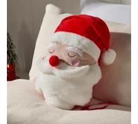 OHS Christmas Santa Cushion, Soft Cosy Plush Pillow Christmas Decorative Stuffed Santa Novelty Cushion for Sofa Bed Scatter Throw Pillow Gift for Adults Kids, 34 x 40cm