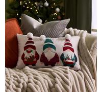 OHS Christmas Throw Pillow Traditional Gonk Scatter Cushion Christmas Decorations Back Support Pillow Soft Cosy Novelty Cushion Seat for Sofa Living Room Bedroom, Beige - 30 x 50cm