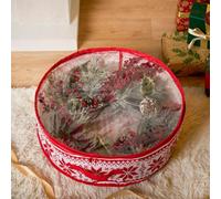 OHS Christmas Wreath Storage Bag Nordic Bauble Decoration Holder Xmas Tidy Organiser