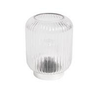 OHS Clear Glass Cordless Table Lamps, Battery Operated Lamp Portable LED Touch Light Decorative Bedside Table Lamps for Bedroom Living Room Office Outdoor Use