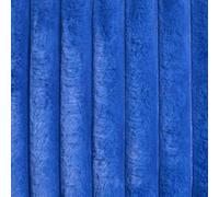 OHS Cobalt Blue Cushion Covers 45 x 45 Decorative Thick Ribbed Faux Fur Cushion Covers Set of 2 with Invisible Zipper Square Throw Pillow Cover Home Decor for Living Room Sofa Bedroom