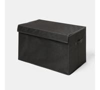OHS Collapsible Storage Box with Lid, Large Fabric Storage Box - Black