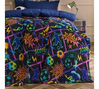 OHS Comic Football Flannel Fleece Throw Blanket Soft Bedspread | Size: 125 cm x 150 cm OHS Multicolor 125 cm x 150 cm