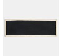 Ohs Contrast Border Non Slip Tufted Hallway Runner Rug Floor Carpet, Black - 66 X 200 Cm