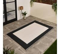 OHS Contrast Border Reversible Outdoor Garden Rug Waterproof Area Mat | Size: 120 cm x 170 cm OHS Multicolor 120 cm x 170 cm