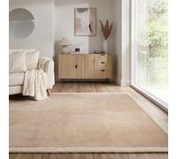 OHS Contrast Border Rug Carpet Kitchen Rug, Cream/Natural - 120 x 170cm | Soft Contrast Border Rug Cream/natural Polyester Living Room Bedroom 120 x 170cm