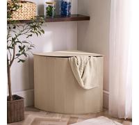 OHS Corner Laundry Basket Foldable Hamper With Lid