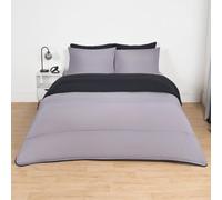 OHS Coverless 10.5 Tog Duvet & Pillowcase, Black/grey - King
