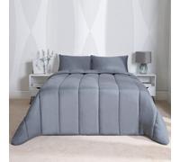 OHS Coverless 10.5 Tog Duvet & Pillowcase, Charcoal Grey - Double