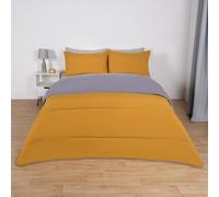 OHS Coverless 10.5 Tog Duvet & Pillowcase, Grey/ochre - King