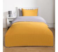 Ohs Coverless 10.5 Tog Reversible Duvet & Pillowcase, Grey/ochre - Double