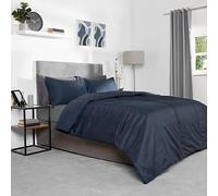 OHS Coverless Duvet Single Bedding Set with Pillowcase, Summer Duvet Camping Quilt Single Coverless Duvet Blue Navy Quilted Bedding Microfibre, 10.5 Tog Soft Touch