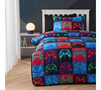 OHS Coverless Duvet Single Gaming Bedding Boys Kids Duvet 10.5 Tog, Multi | Gaming Gifts Reversible Microfibre Boys Bedding Coverless Duvet with Pillowcase All Season Sleepovers Camping Travel Quilt