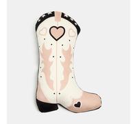 OHS Cowboy Boot Shaped Cushion Soft Plush Decorative Pillow in Cream OHS Cream