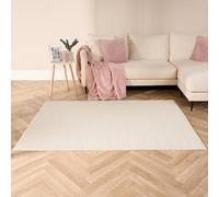 OHS Boucle Bedroom Rugs, Super Soft Fabric Comfy Non Slip Rugs Decorative Living Room Rugs for Home Office Hallway Medium Rugs Fabric - Cream, 170 x 120cm