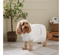 OHS Cream Dog Hoodie Pet Clothes for Dog Cats Large Breed Sherpa Fleece | Super Soft Winter Warm Fleece Sweatshirt Puppy Dog Jumper Easy to Wear Suitable for All Breeds
