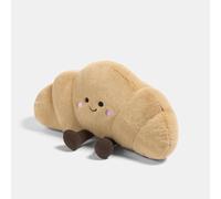 OHS Croissant Plush Decorative Pillows, Croissant Gifts Plush Pillow Stuffed Toy Novelty Cushions for Sofa Bed Cuddle Cushion Cute Room Decor Throw Pillow Gifts for Adults Kids, Brown - 35 x 18cm