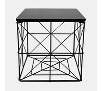 OHS Cube Storage Basket Table Folding Wire Living Room Home Bedroom, Large in Black | Size: Small OHS Black Small