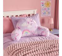 OHS Cuddle Cushion for Kids, Unicorn Fleece Back Pillow with Arms - Lilac | Reading Pillow Super Soft Cosy Gaming Cushions for Girls Relaxing Comfy Snuggle Hug Cushion Sit Up in Bed Pillow