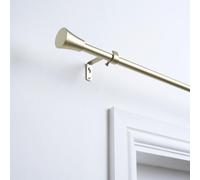 Ohs Curtain Pole Extendable 16mm Metal Finnials Twist End Rod 70-120Cm, Brass