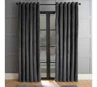 OHS Curtains Blackout, Velvet Fleece Thermal Bedroom Curtains Blackout Decorative Energy Saving Home Living Room Winter Insulated Curtain Eyelet - Grey, 46" x 72"