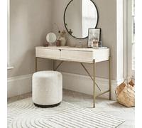 Ohs Curved Modern Dressing Table 2 Drawer Vanity Makeup Desk