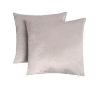 OHS Cushion Covers 45 x 45 Set of 2, Super Soft Matte Velvet Cushion Covers Decorative Square Throw Pillow Cover with Invisible Zipper Home Decoration for Sofa Bedroom Living Room, Grey