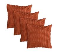 OHS Cushion Covers 45 x 45, Soft Decorative Bobble Textured Cushion Covers with Invisible Zipper Home Decoration Throw Pillow Cover Pack of 4 for Living Room Bedroom, Rust