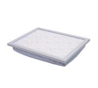 OHS Cushioned Lap Tray Ribbon Bow Print Trays for Eating on Lap, Blue/White