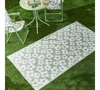 Ohs Daisy Reversible Outdoor Garden Rug Waterproof Area Mat