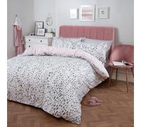 Ohs Dalmatian Print Duvet Cover Pillowcase Bedding, Blush/grey - Single