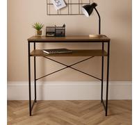 OHS Desk Shelving Home Office Living Room Modern Work Bedroom Makeup Wood Side Table in Black OHS Black