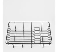 OHS Dish Drainer Plate Rack Kitchen Large Rinse Basket Utsensil Pots in Black OHS Black