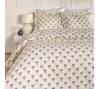 Ohs Ditsy Bow Frill Duvet Cover Set With Pillowcase Soft Microfibre Bedding - Mono