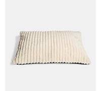 OHS Dog Bed Washable, Ultra Soft Ribbed Fleece Pet Beds for Small Dogs Cats Calming Dog Mat Cosy Warm Fluffy Anti Anxiety Pet Pillow Cushion, Cream - 80 x 60cm