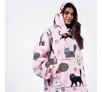 OHS Dog Hoodie Blanket Oversized Cat Paw Plush Super Soft Giant Warm Throw, Blush