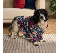 OHS Dog Hoodie, Christmas Dog Jumper Medium Gingerbread Paw Print Dogs Clothes Sweater Fleece Sweatshirt Super Soft Warm Winter Christmas Costumes for Dogs Puppy Hoodie, Navy