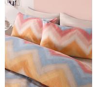OHS Double Bedding Abstract Shapes, Ultra Soft Warm Microfibre Fabric Modern Geometric Stylish Bedding Duvet Set with Matching Pillowcases, Multi