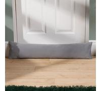 OHS Draught Excluder Matte Velvet Fabric Door Stop Energy Saving, Grey - 20 X 90Cm
