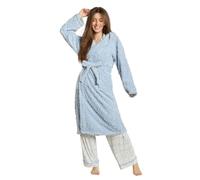 OHS Dressing Gown Womens Tufted Teddy Fleece Hooded Bathrobe Super Soft Warm Fluffy Oversized Ladies Mens Dressing Gowns