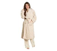 OHS Dressing Gown Womens Tufted Teddy Fleece Hooded Bathrobe Super Soft Warm Fluffy Oversized Ladies Mens Dressing Gowns