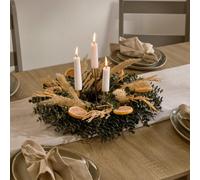 Ohs Dried Orange Artificial Wreath Flower Foliage Wedding Home Decor